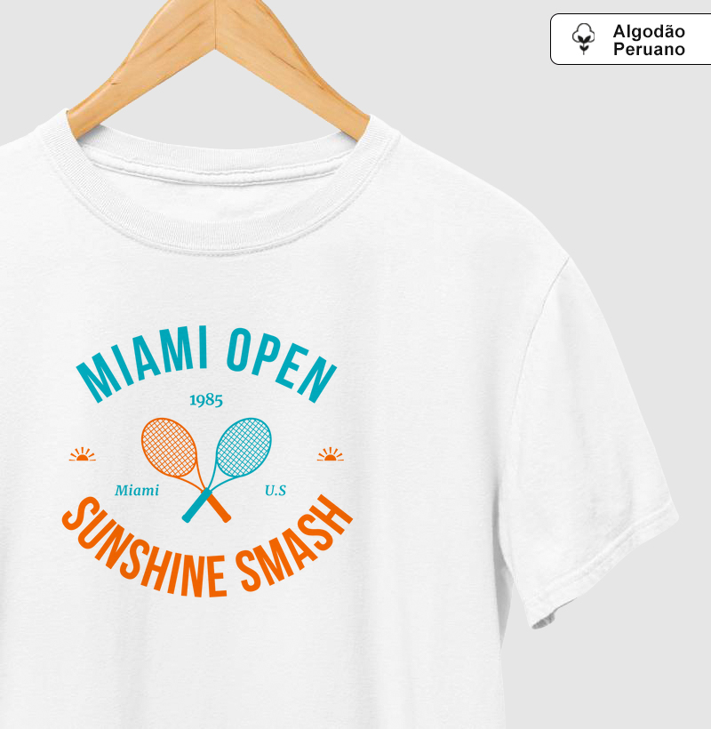 Miami Open - Sunshine Smash - Algodão Premium Peruano