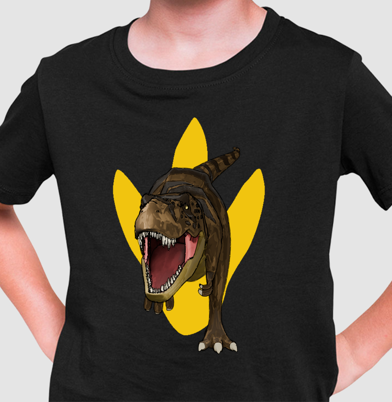 Camisa Algodão Estampada Dinossauro T-rex Premium