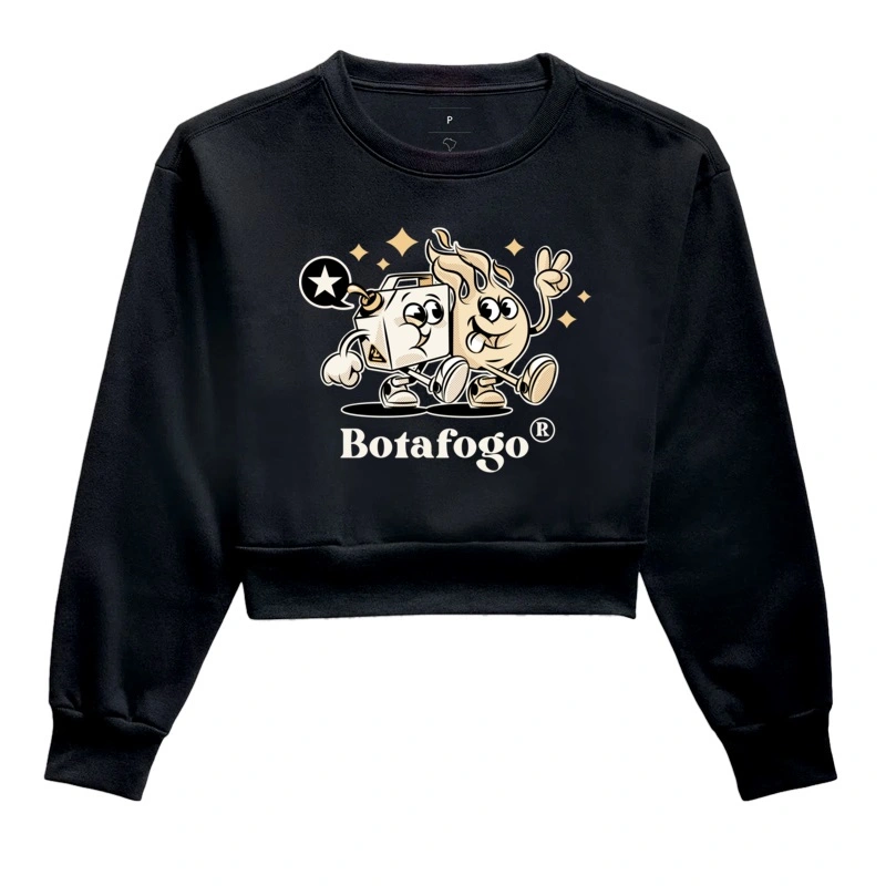 Moletom Cropped Fogo e Gasolina