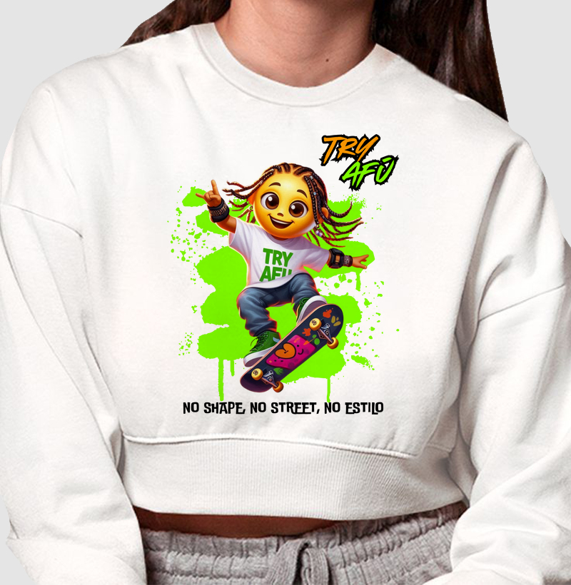 🔥 No Shape, No Street, No Estilo! O Cropped Moletom Que Exala Atitude! 🛹✨