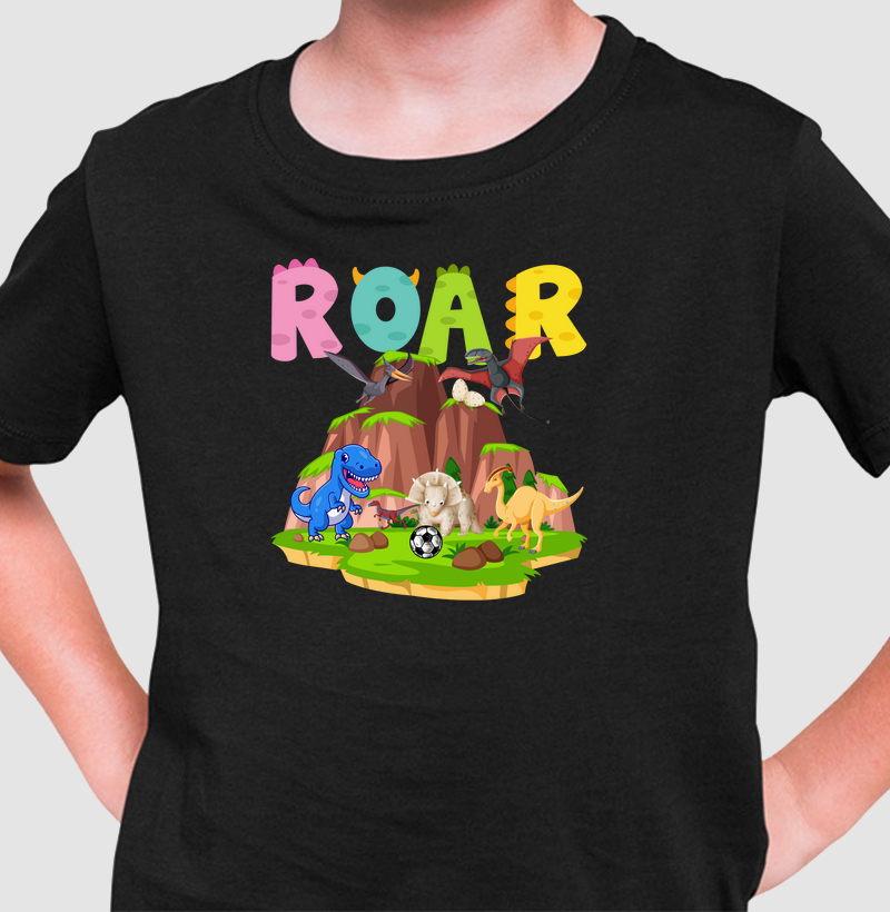Roar. Dinos jogam bola. 