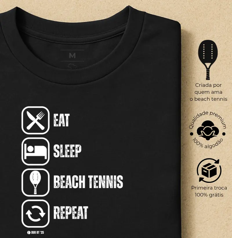 Eat Sleep Beach Tennis Repeat