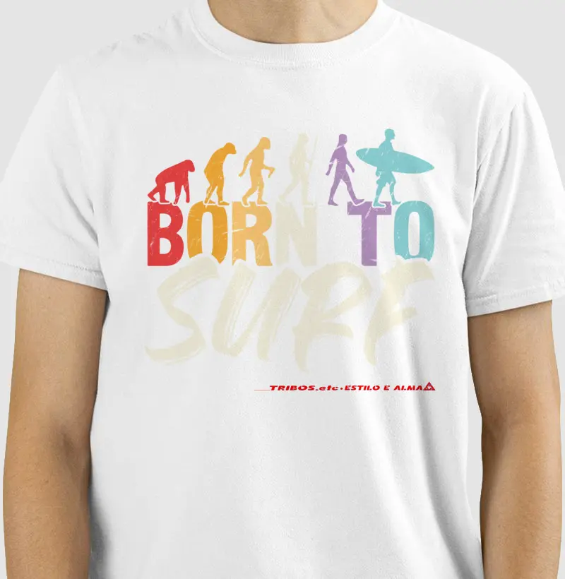 CAMISETA RESERVA.INK MASCULINA E FEMININA TRIBOS.etc ADVENTURE SURF BORN TO SURF