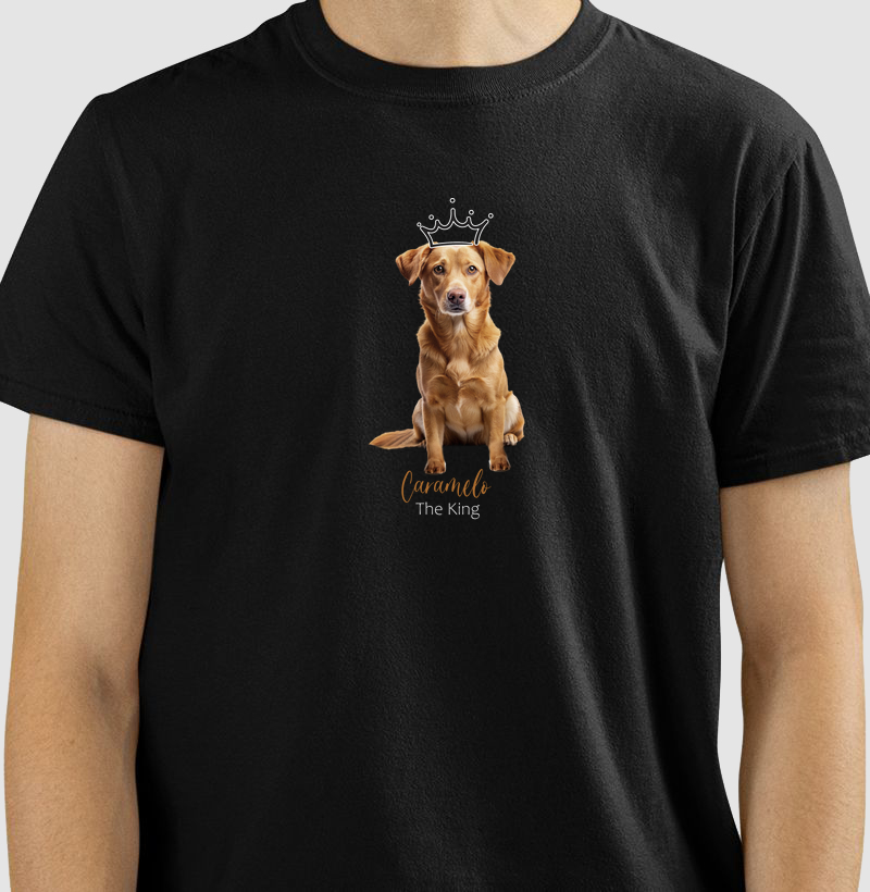 Camiseta Caramelo The king fundo escuro