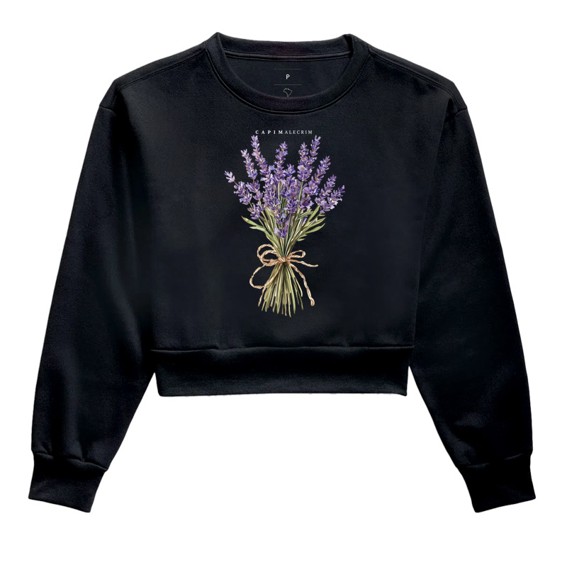 Moletom Cropped Toque de Lavanda