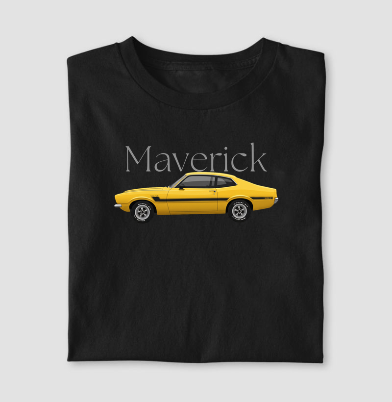 Camiseta Ford Maverick GT V8 – O Ícone dos Muscle Cars Clássicos