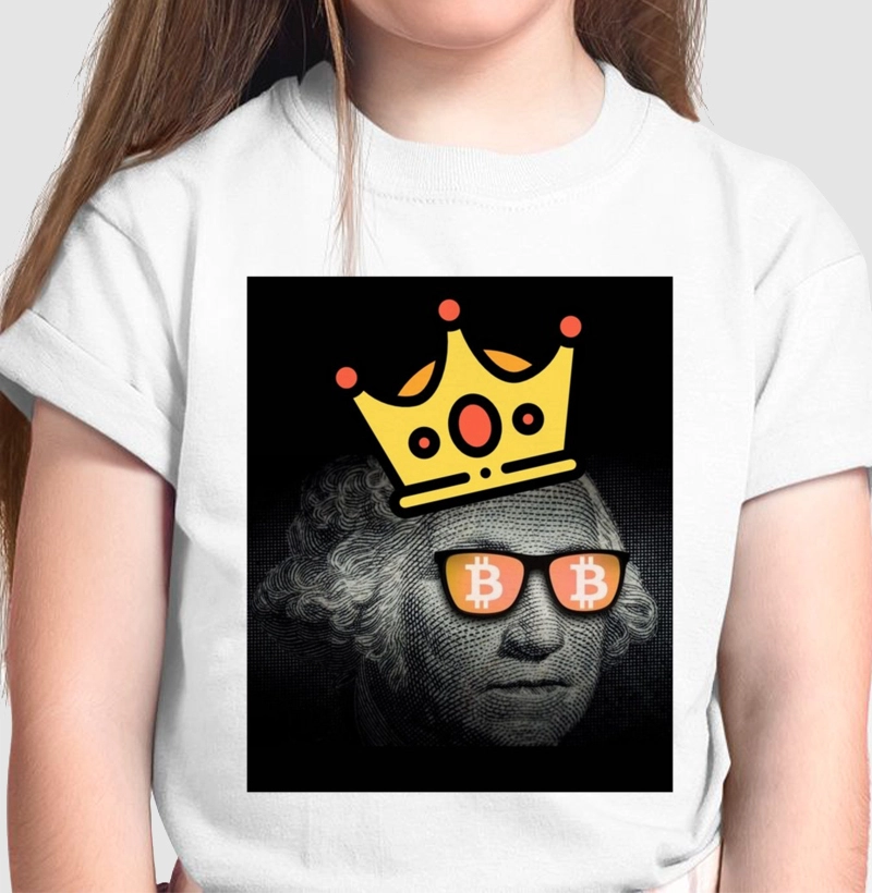 Camiseta Kids bitcoin King