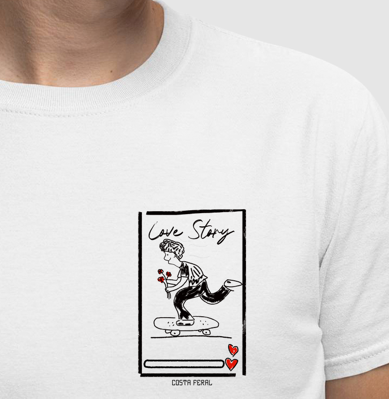 Camiseta Branca - Love Story