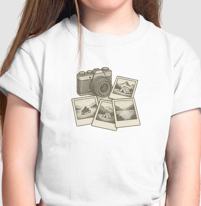 Camiseta Infantil Colecione Memórias