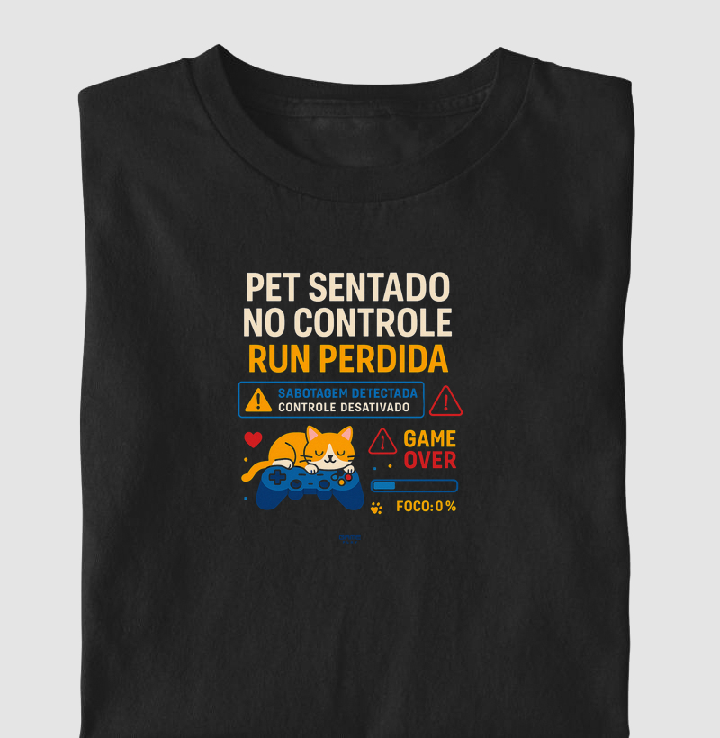 Pet Sentado no Controle Run Perdida