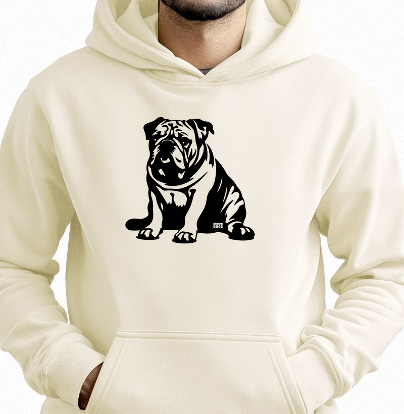 Bulldog inglês sentado