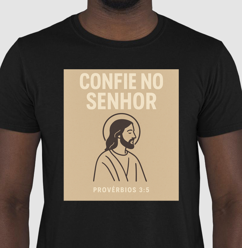  Confie no Senhor – Estampa Cristã Minimalista