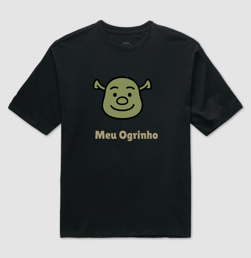 Camiseta Animalis Oversized  100% Algodão Meu Ogrinho Pantano