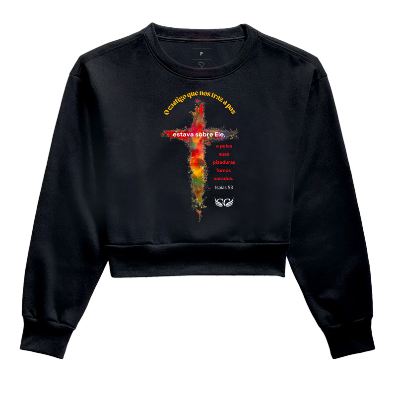 Camiseta de Páscoa O castigo que nos traz a Paz.