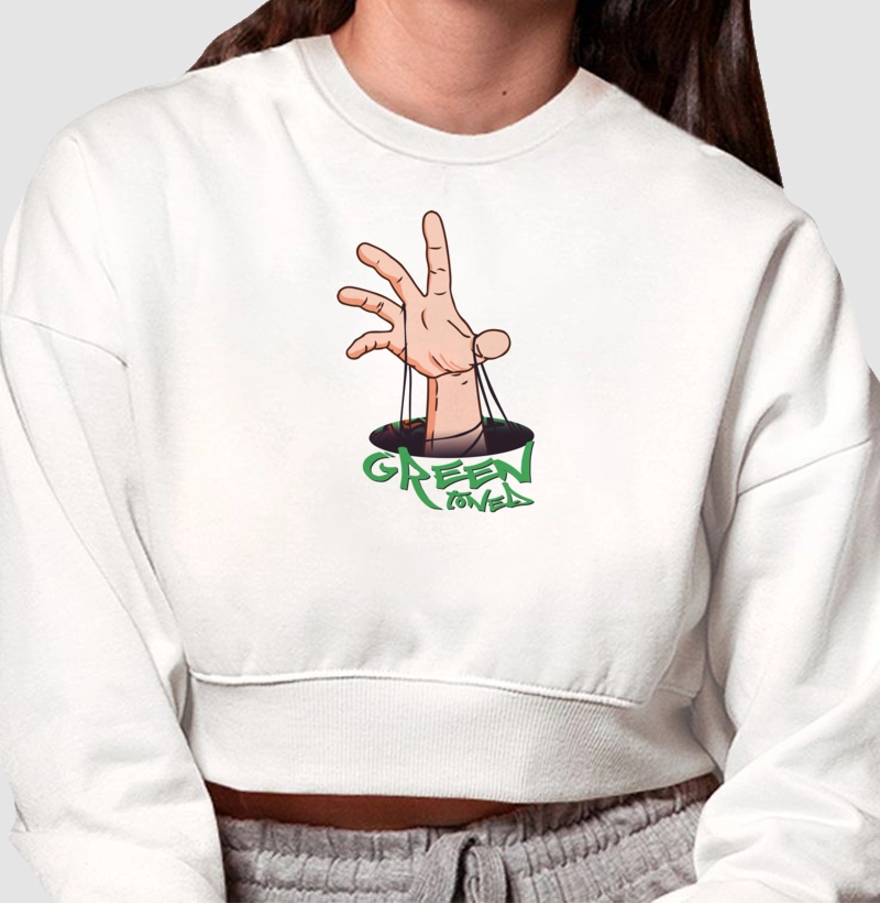Moletom Cropped Come Back Here