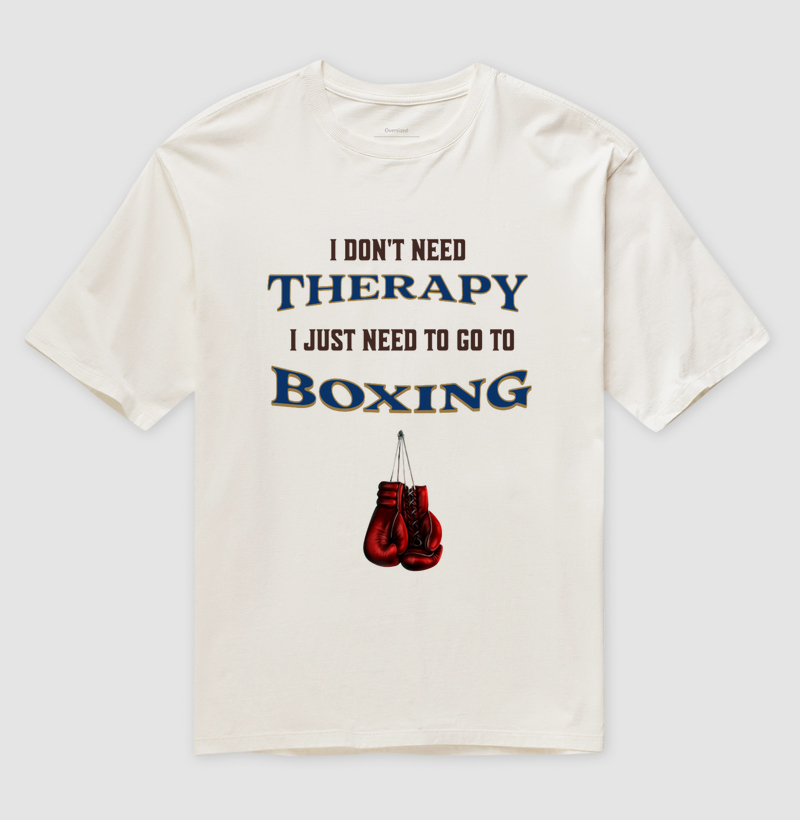 Camiseta Oversized I Just Need Boxing