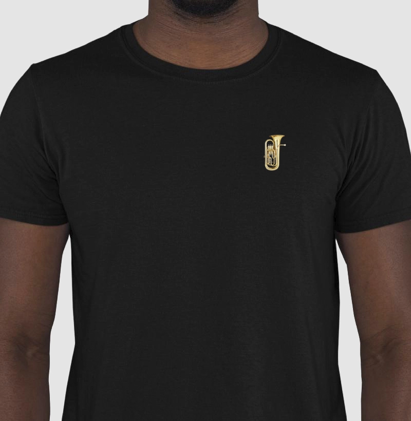 Camisa bombardino músico alta qualidade
