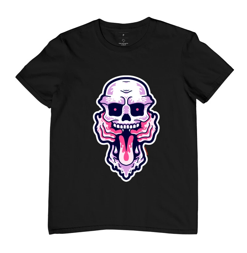T-shirt Caveira Boca Aberta