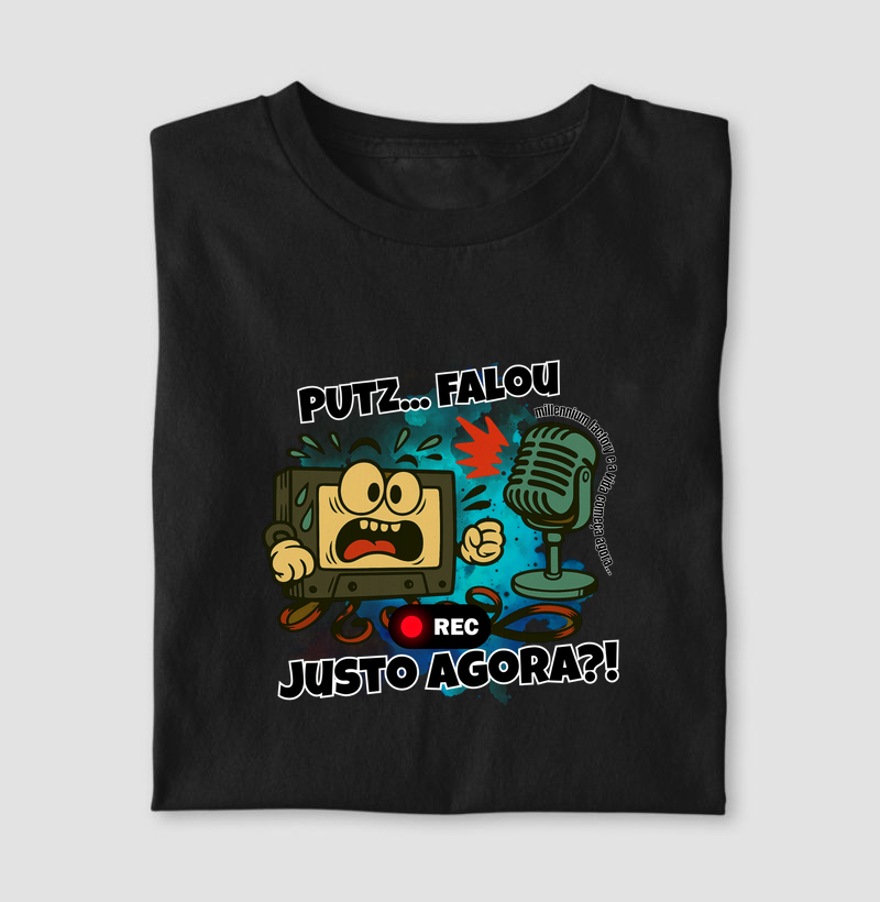 Putz… falou justo agora?! 📼🎙️