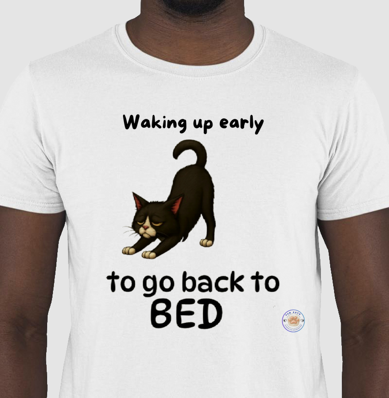 Camiseta Gato Madrugador – Coleção Emoções