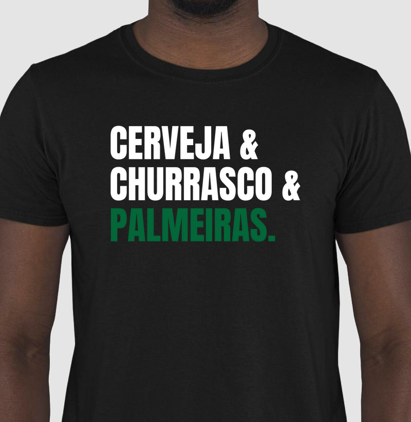 Camiseta cerveja churrasco palmeiras