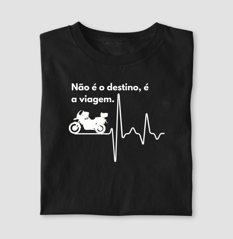 Camiseta motociclista Não é o destino, é a viagem - Bigtrail