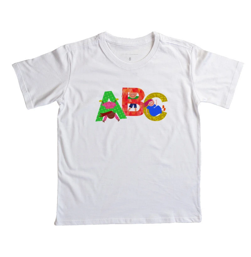 camiseta infantil abc