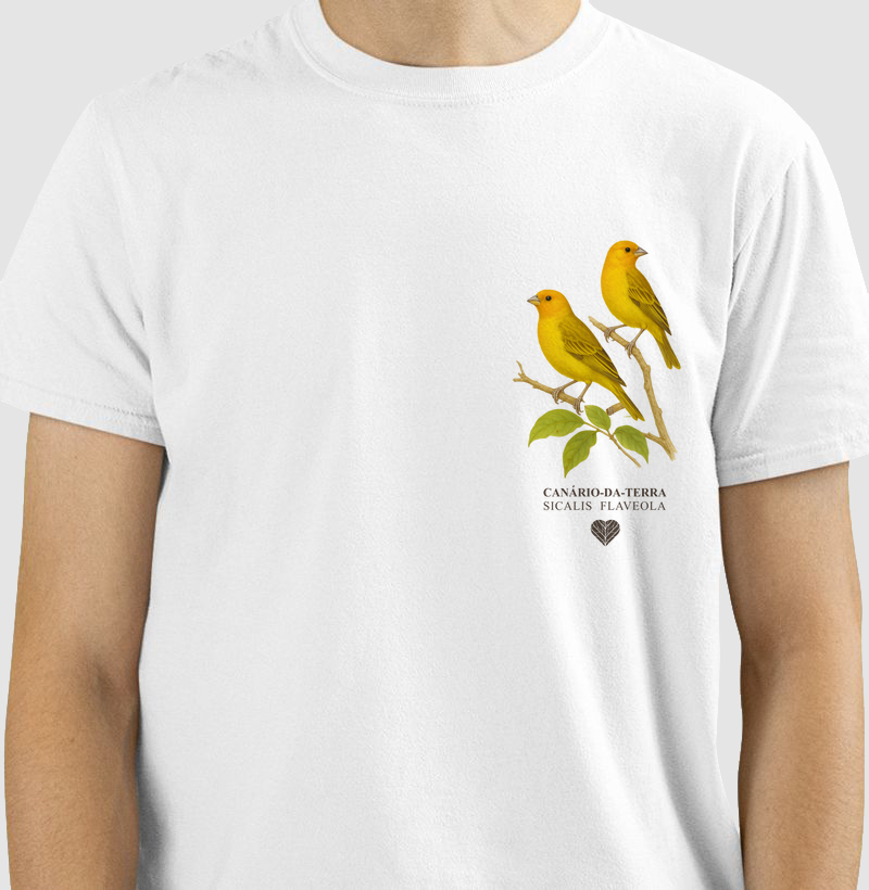 CAMISETA CANÁRIO DA TERRA (ESTAMPA PEQUENA)