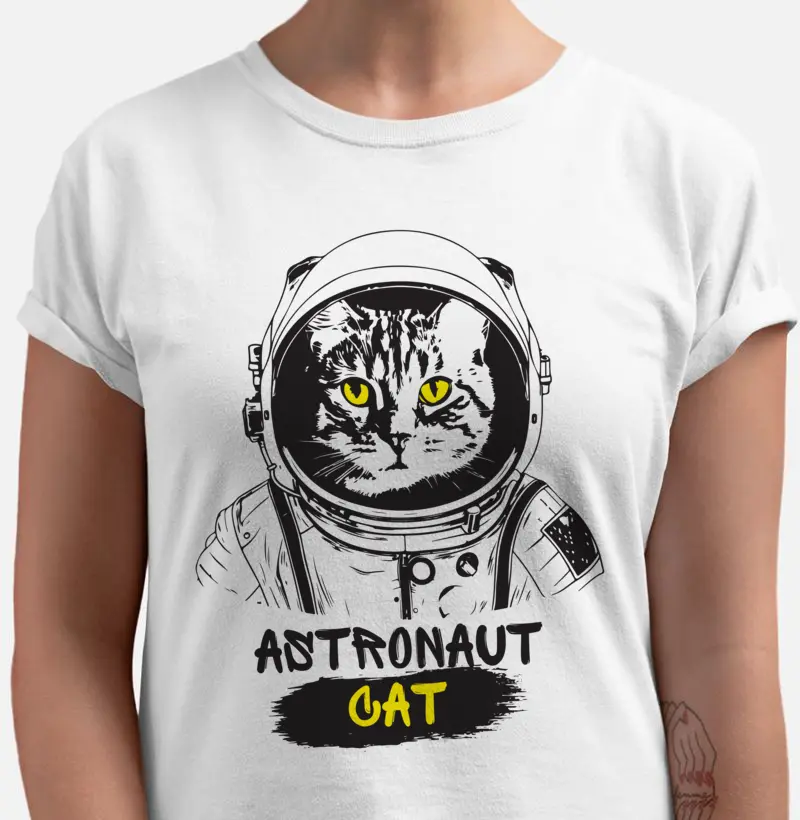 Camiseta Gato Astronauta