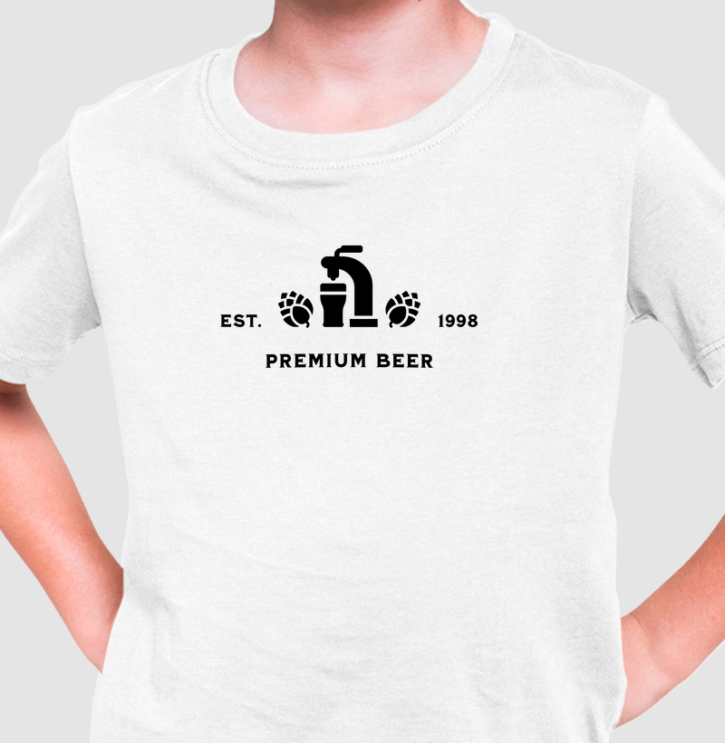 Premium Beer: Camiseta Infantil - Qualidade e Estilo