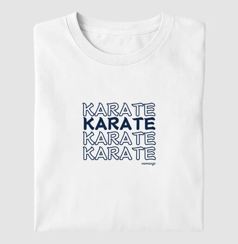 Camiseta Karate Repetição Minimalista – Na Manga