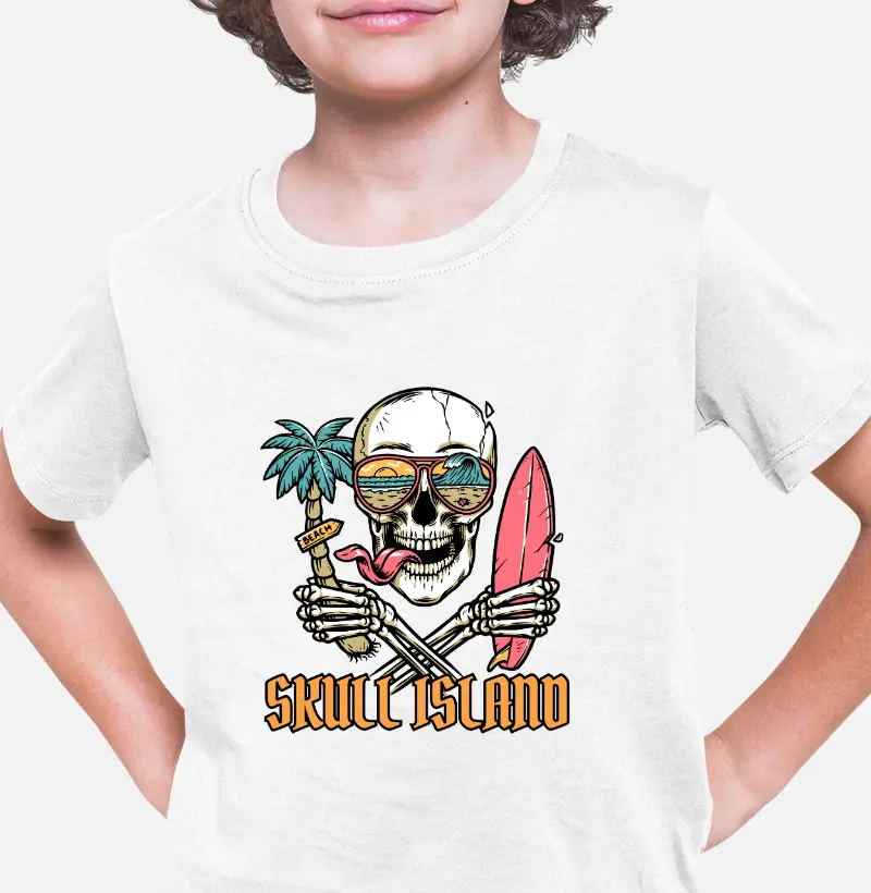 Skull in the Waves T-SHIRT Kids