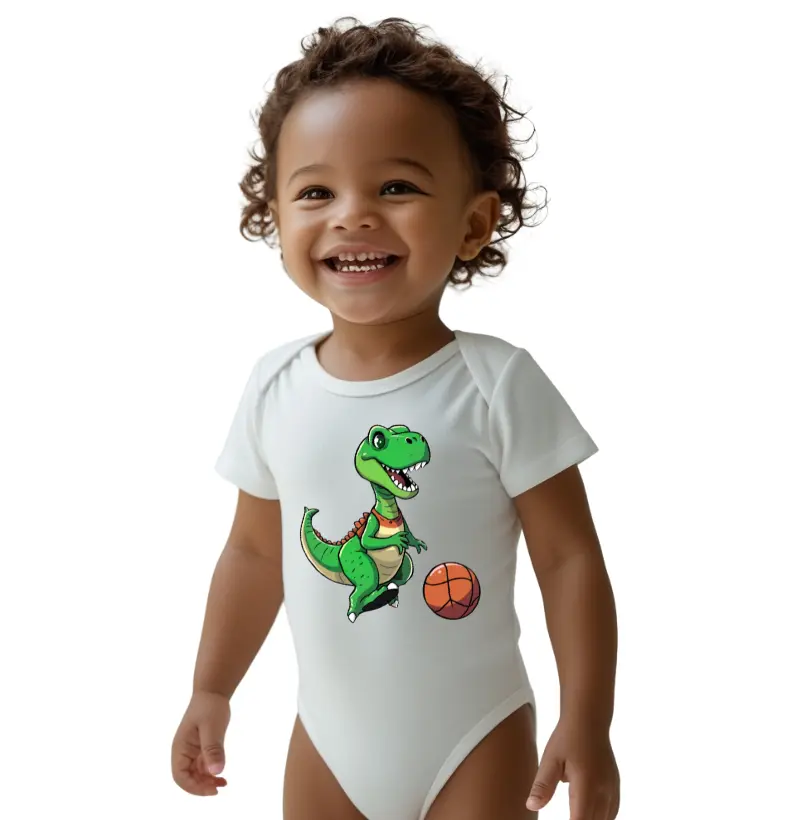 Body Infantil Tiranossauro Rex Basquete