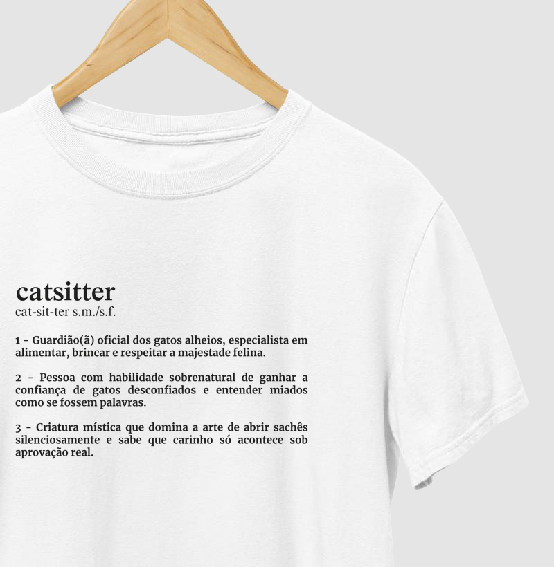 Camiseta Catsitter - Babá de Gato