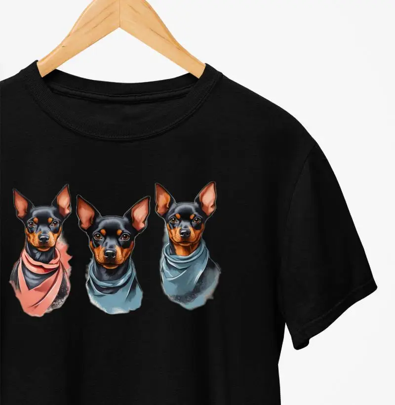 Camiseta Pinscher trio fofinho 