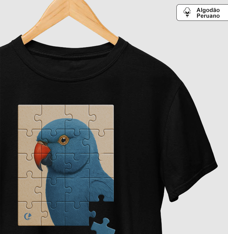 Camiseta Algodão Peruano - Quebra Cabeça Ringneck