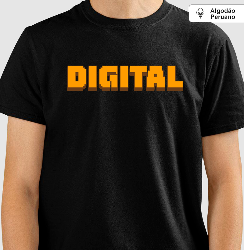 Digital Pixel: Camiseta em Algodão Peruano - O Estilo Tecnológico que Marca Presença