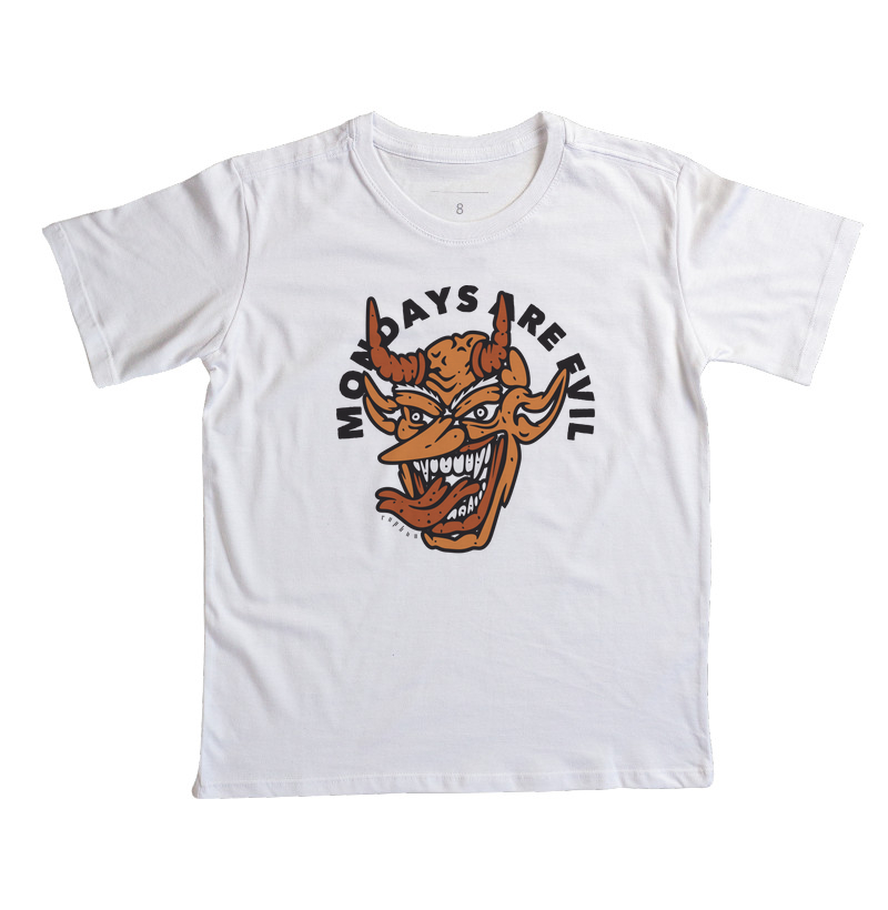 Mondays are evil (escrita em preto )