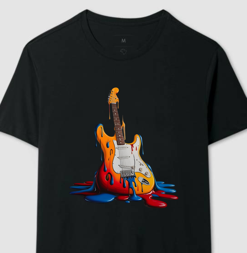 CAMISETA GUITARRA ABSTRATA