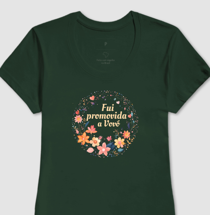 Fui promovida a Vovó - coroa de flores