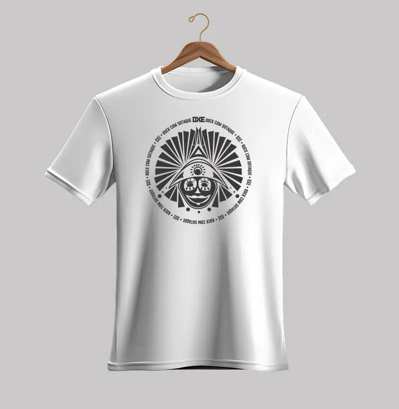 Camiseta OXE Branca - Personagem - Rock com sotaque