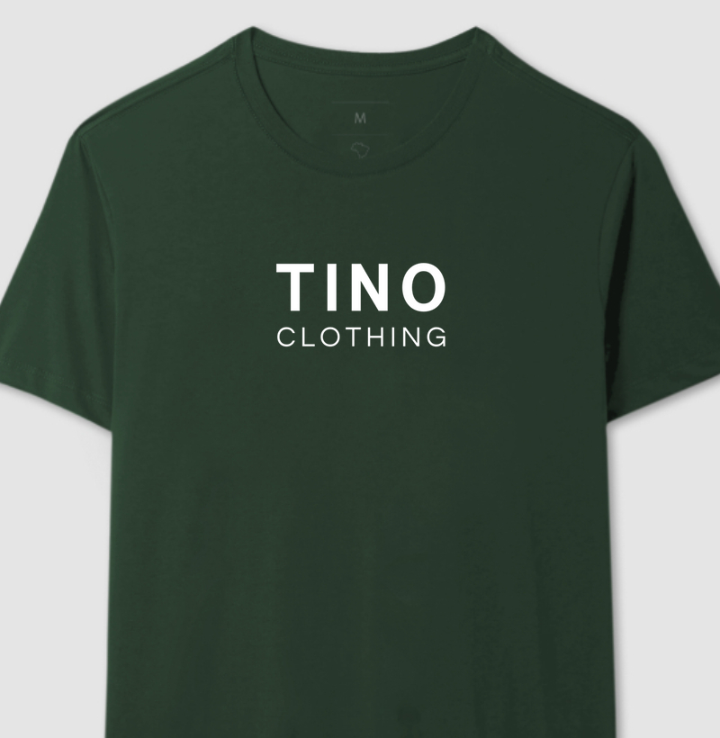 Camiseta TINO Básica - Verde e Branca