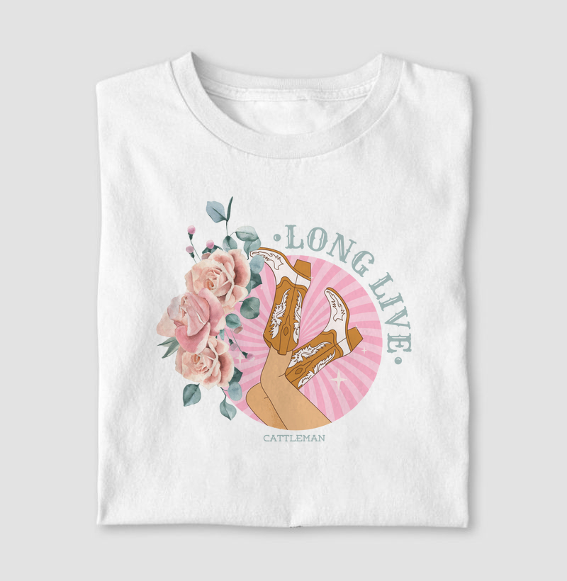 Camiseta Long live feminina