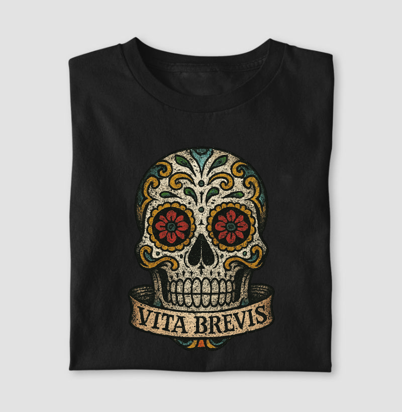 Camiseta - Vita Brevis Skull