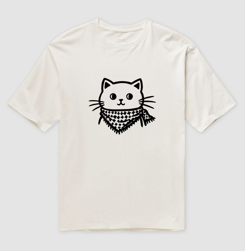 Gato com Lenço Palestino