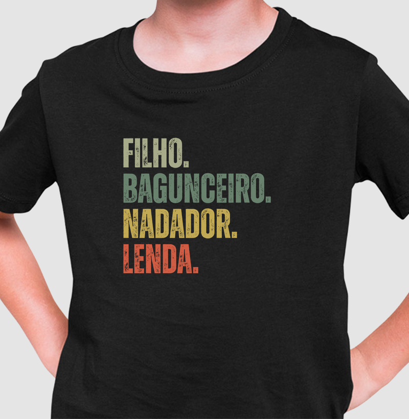 Filho. Bagunceiro. Nadador. Lenda.