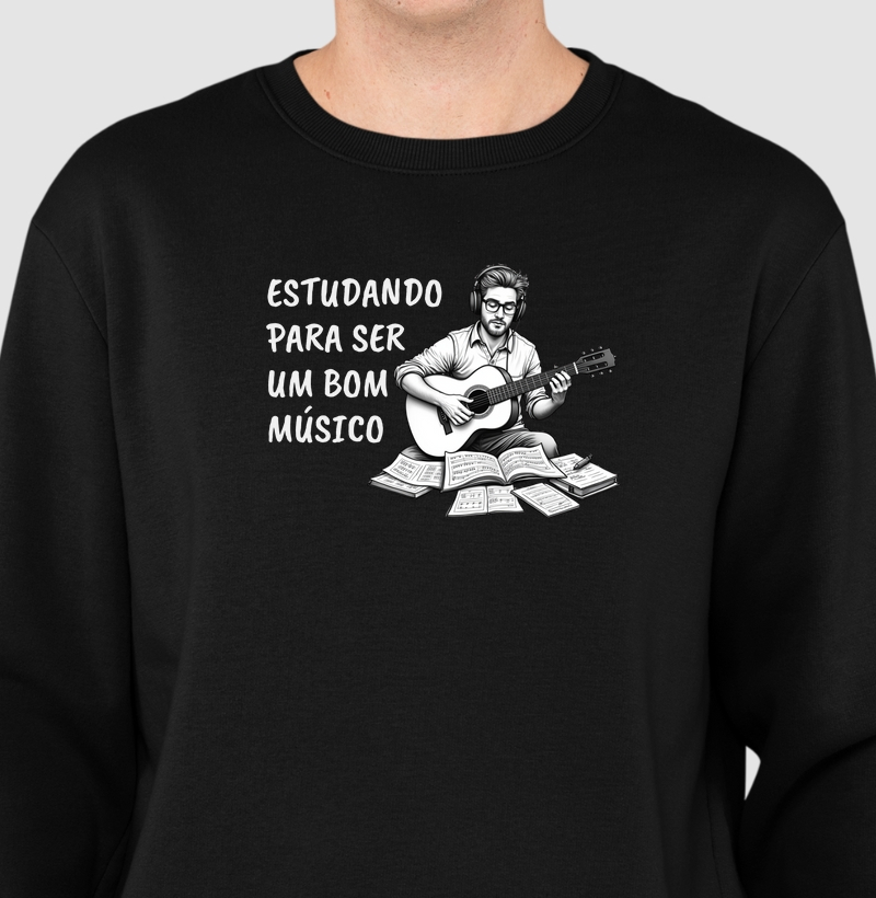 Camisa "Estudando para ser um bom músico"