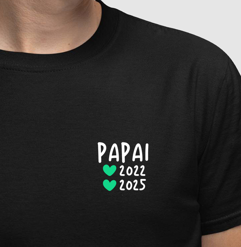 Papai 2022 e 2025 - corações - minimalista
