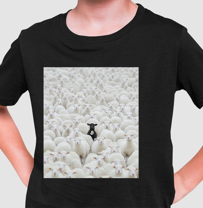 Camiseta Kids Ovelha Negra Bitcoin