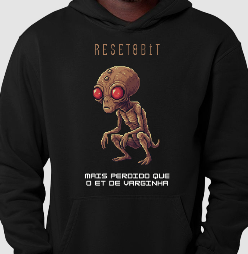 Hoodie Moletom ET de Varginha Reset8Bit
